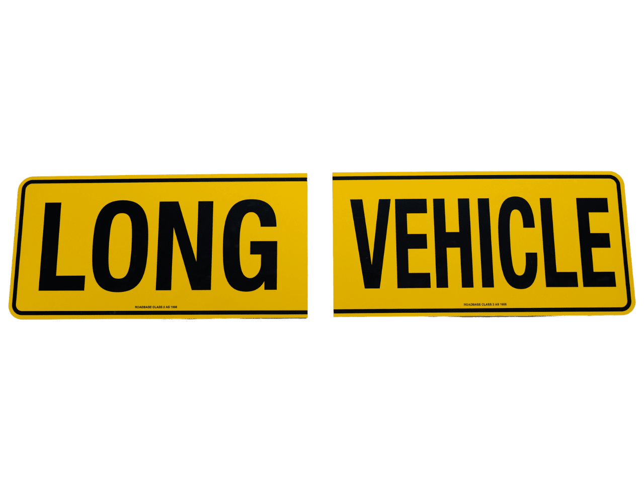 Long Vehicle 2 Piece Metal Sign