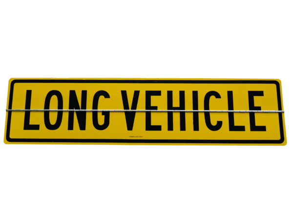 Long Vehicle Hinged Metal Sign