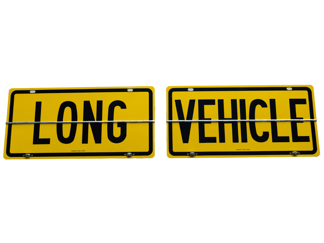 Hinged Long Vehicle 2 Piece Metal Sign