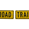 Road Train 2 Piece Hinged Metal Sign
