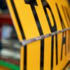 Road Train 2 Piece Hinged Metal Sign