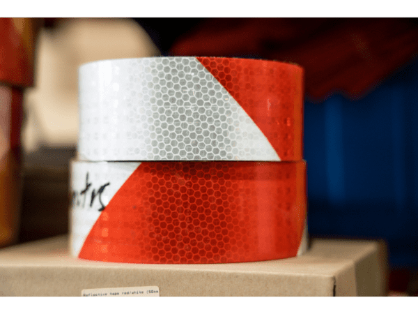 Red/White Honeycomb Reflective Tape
