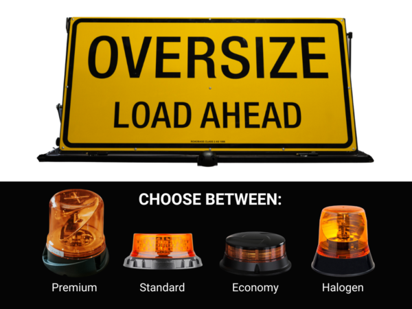 Manual Oversize Load Ahead Pilot Vehicle Sign
