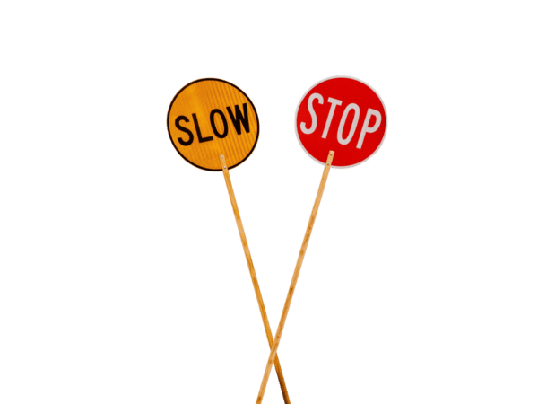 Stop/Slow Paddle - Wooden Handle