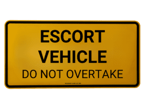 Escort Vehicle Double Sided Metal Sign