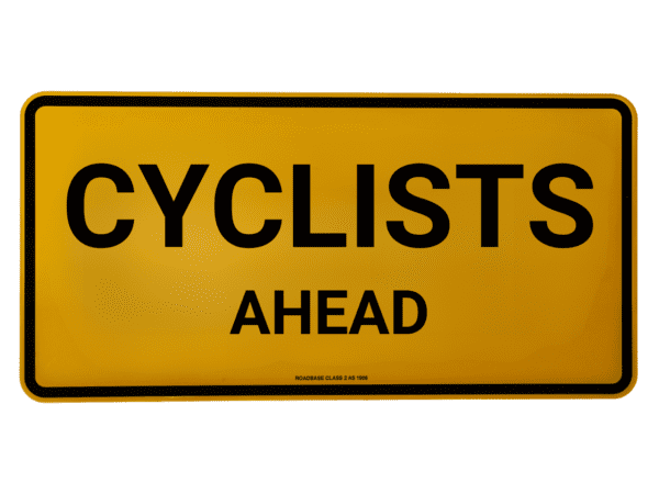 Cyclists Ahead Double Sided Metal Sign