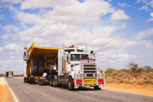 Mining Trucks Being Transported in Western Australia