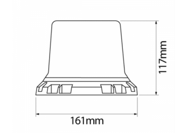 High Profile LED Beacon with Clear Lens