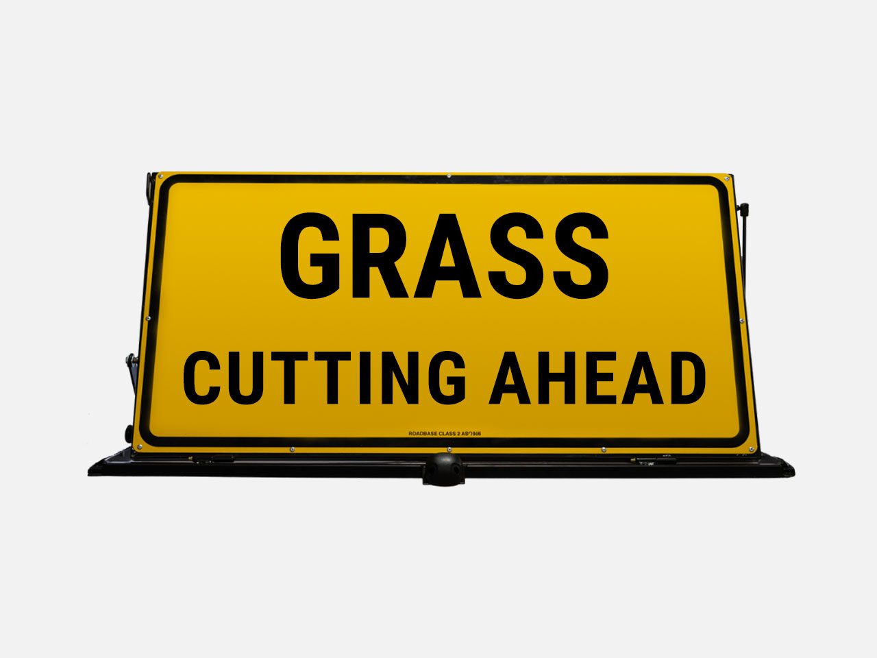 Grass Cutting Ahead Metal Sign - Advance Global