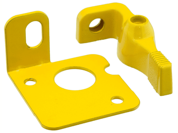 Fixed Handle 2 Piece Metal Lockout Bracket yellow