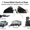 wheel chocks on rope