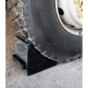 Heavy-duty Recycled Moulded RubberWheel Chock in use