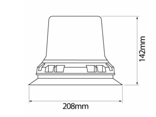 106010 High Profile LED Magnetic Beacon diagram