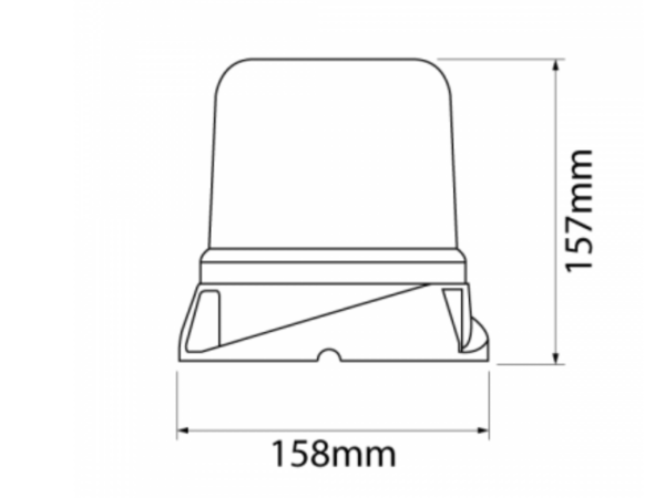 Rotating LED Beacon with Clear Lens