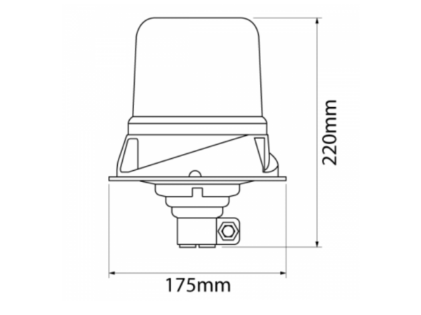 Rotating LED Pole Mount Beacon