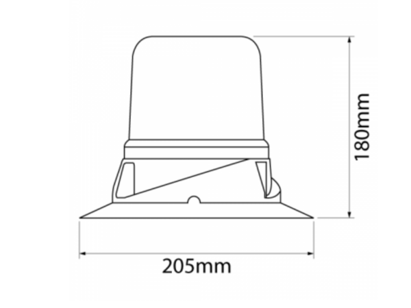 108000 LED Magnetic Rotating Beacon - Amber