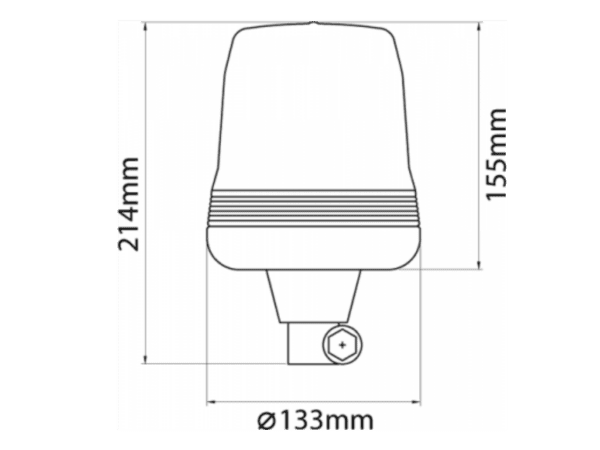 Halogen Pole Mount Flexi Beacon - Midi-Vision