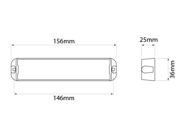 Slimline-6 LED Warning Lamp