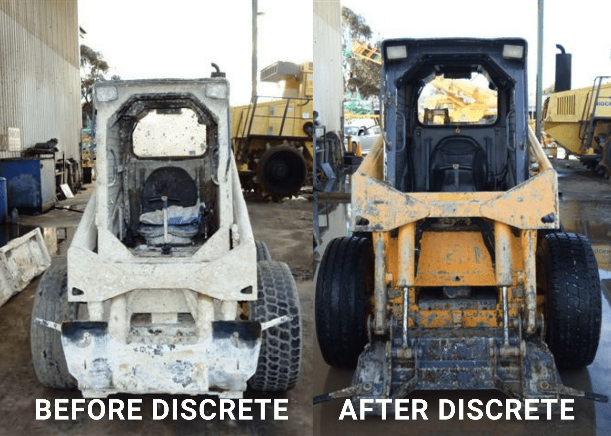 A picture of before and after discrete work