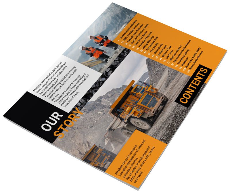 Minebase magazine cover Mockup