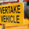 Do Not Overtake Turning Vehicle Rear Marker Metal Plate