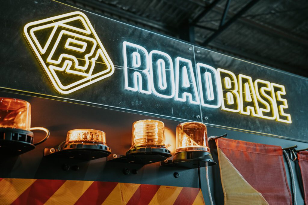 Roadbase Display Stand with Beacons