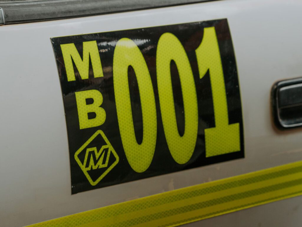 After the reflective tape is replaced