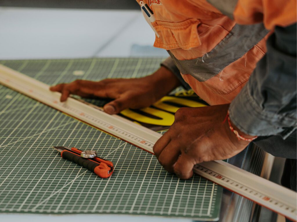 Tidying up any rough edges
