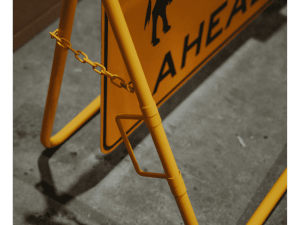 close up of yellow stand