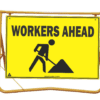 workers ahead