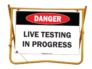 live testing in progress