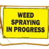 weed spraying in progress