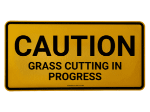 Caution Grass Cutting In Progress