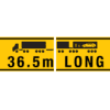 36.5m Long Road Train Warning 2 Piece Metal Sign